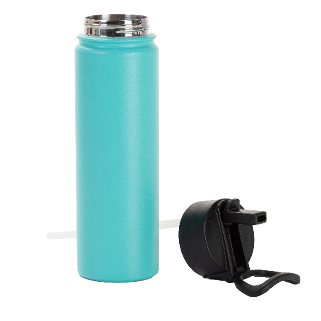 Engraving 22oz/650ml Powder Coated SS Flask w/ Wide Mouth Straw Lid & Rotating Handle - Joto Imaging Supplies